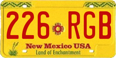 NM license plate 226RGB