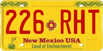 NM license plate 226RHT