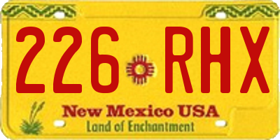 NM license plate 226RHX