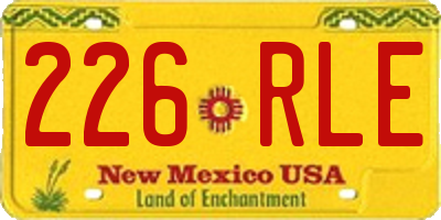 NM license plate 226RLE