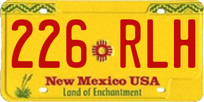 NM license plate 226RLH