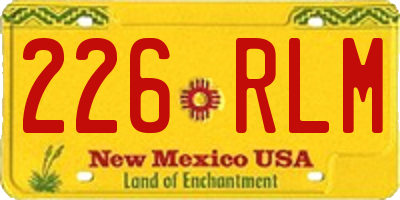 NM license plate 226RLM