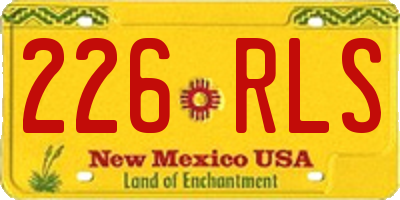 NM license plate 226RLS