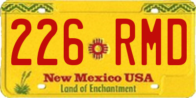 NM license plate 226RMD