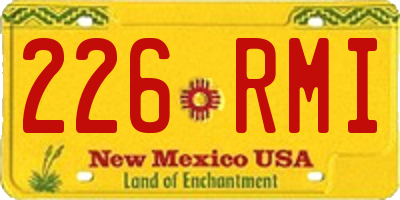 NM license plate 226RMI