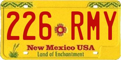 NM license plate 226RMY