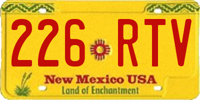 NM license plate 226RTV