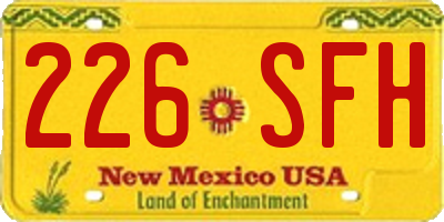 NM license plate 226SFH