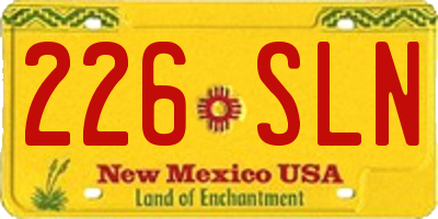 NM license plate 226SLN