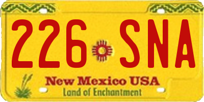 NM license plate 226SNA