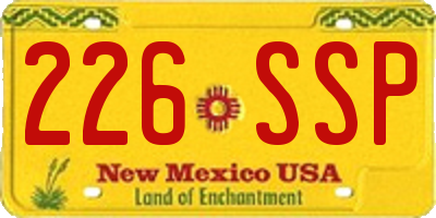 NM license plate 226SSP