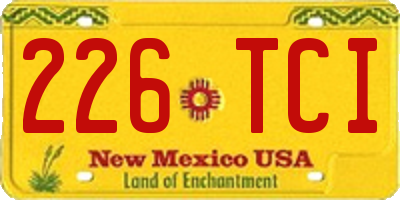 NM license plate 226TCI