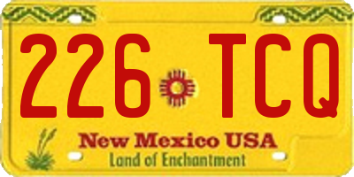 NM license plate 226TCQ