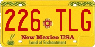 NM license plate 226TLG