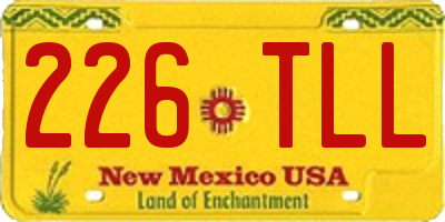 NM license plate 226TLL