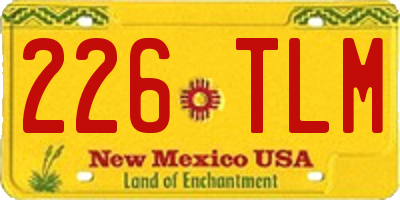 NM license plate 226TLM
