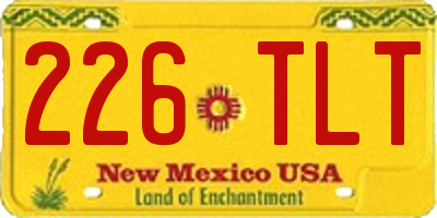 NM license plate 226TLT