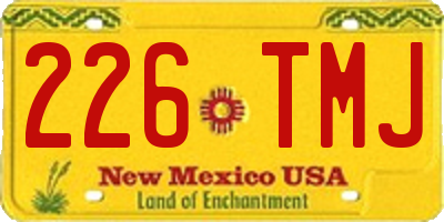 NM license plate 226TMJ