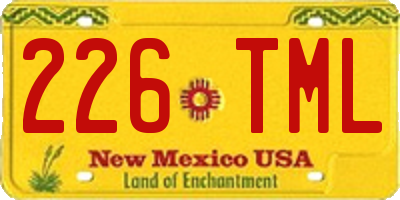 NM license plate 226TML