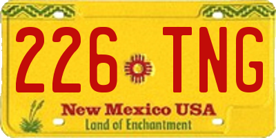 NM license plate 226TNG