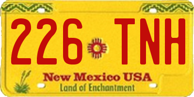 NM license plate 226TNH