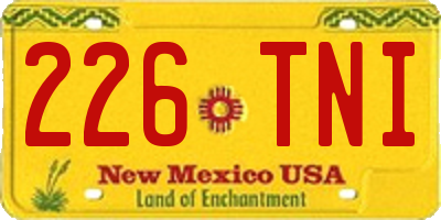 NM license plate 226TNI