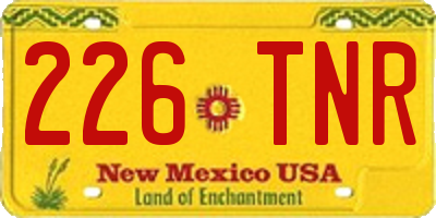 NM license plate 226TNR