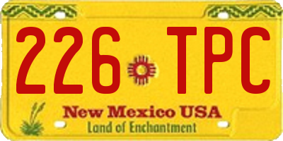 NM license plate 226TPC