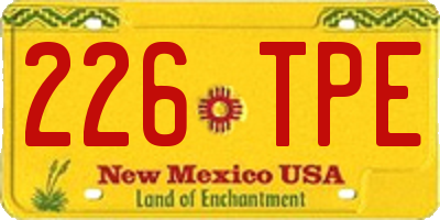 NM license plate 226TPE