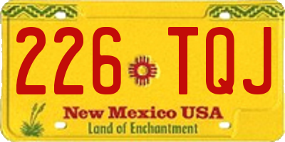 NM license plate 226TQJ
