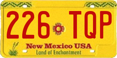 NM license plate 226TQP