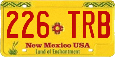 NM license plate 226TRB