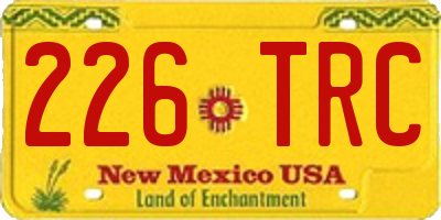 NM license plate 226TRC