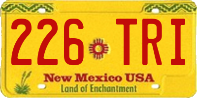 NM license plate 226TRI