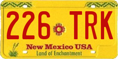 NM license plate 226TRK