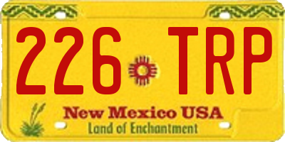 NM license plate 226TRP