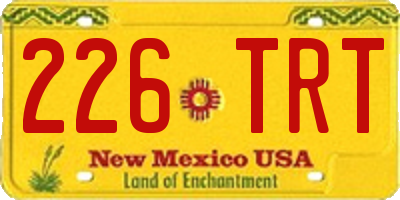 NM license plate 226TRT