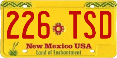 NM license plate 226TSD