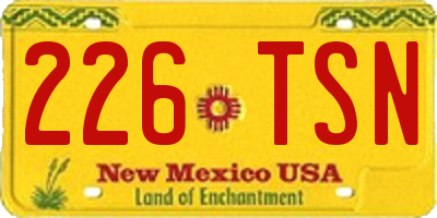 NM license plate 226TSN