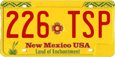 NM license plate 226TSP