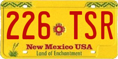 NM license plate 226TSR
