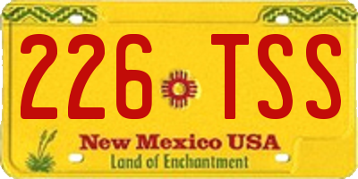 NM license plate 226TSS