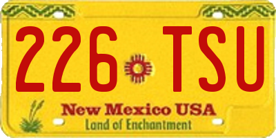 NM license plate 226TSU