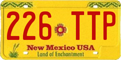 NM license plate 226TTP