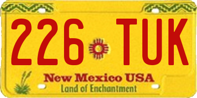 NM license plate 226TUK