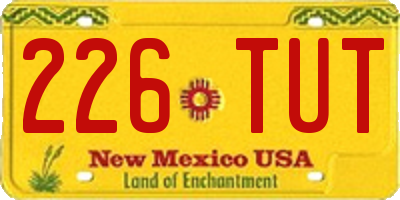 NM license plate 226TUT