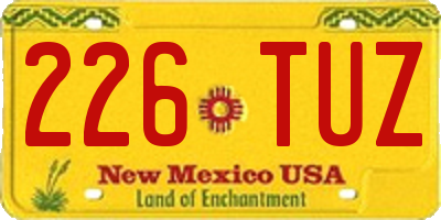 NM license plate 226TUZ
