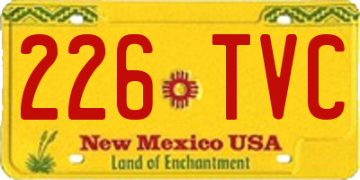 NM license plate 226TVC