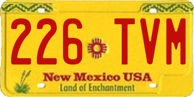 NM license plate 226TVM