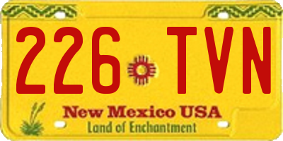 NM license plate 226TVN